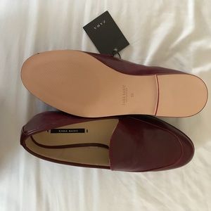 Burgundy Zara loafers